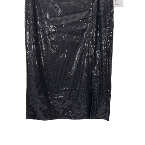 Time and Tru Womens SZ M Sequined Pencil Skirt Black Mid-Rise Knee-Length - Picture 12 of 12